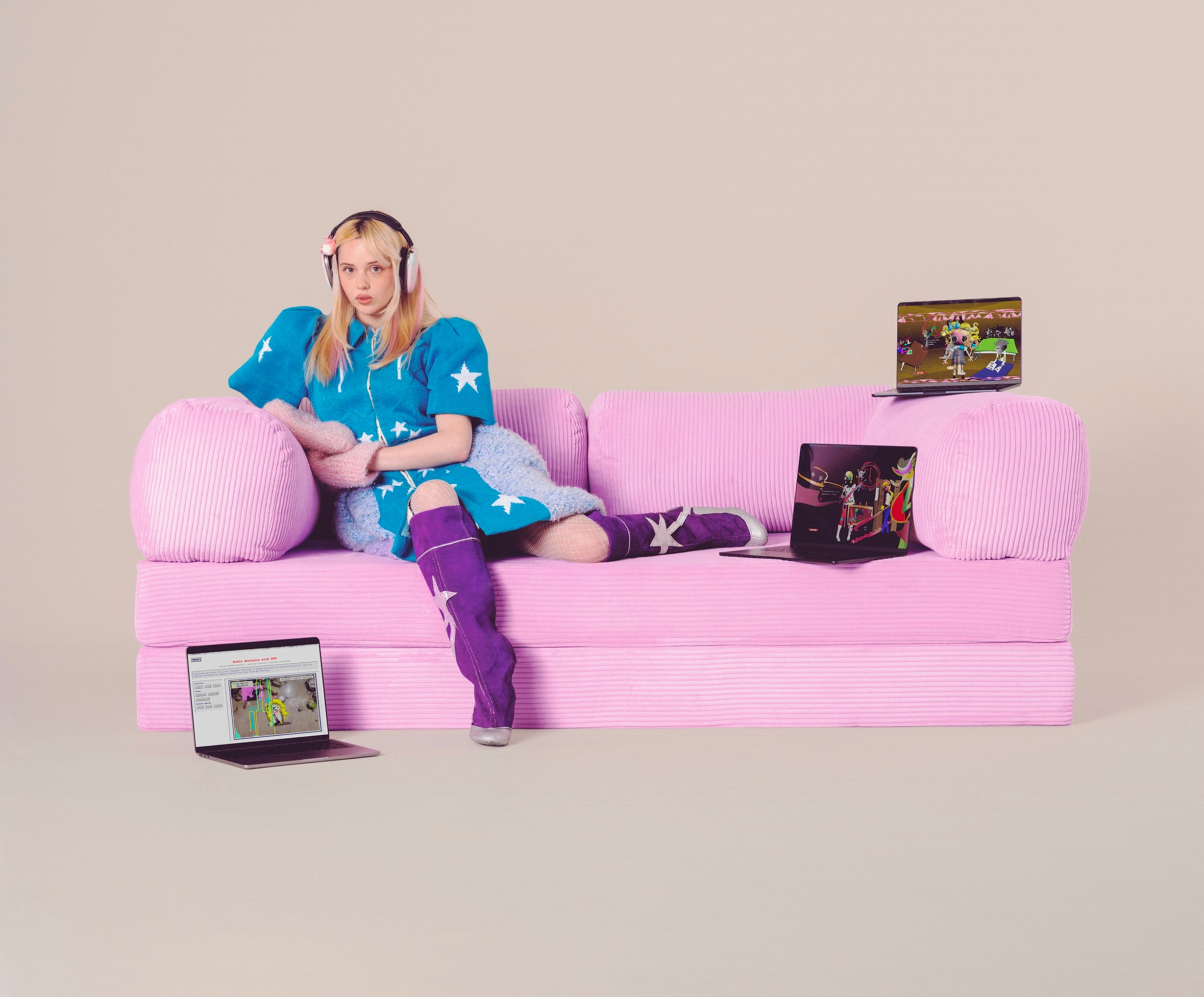 “As a child my mum used to tell me off for the million things tied and incorporated into my outfits.“